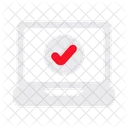 Laptop Aprovar Marca De Verificacao Ícone