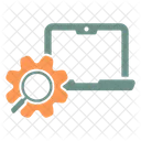 Laptop Configuracoes Internet Ícone
