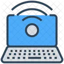 Kommunikation Laptop WLAN Symbol