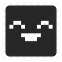 Pixelated Smile Face Icon