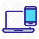 Laptop Smartphone Connection Icon