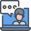 Laptop Customer Support Computer Icon