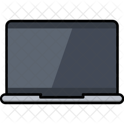 Laptop Icon - Download in Colored Outline Style