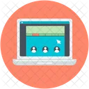 Laptop Video Call Icon