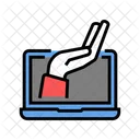 Hand Laptop Screen Icon