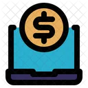 Laptop Coin Currency Icon