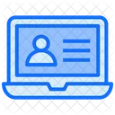 Laptop User Interview Icon