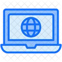 Laptop Global Online Icon