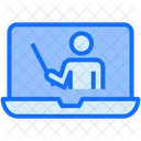 Laptop Teacher Study Icon