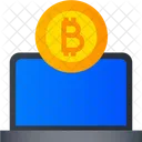 Laptop Bitcoin Laptop Bitcoin Icon