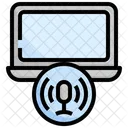 Laptop Voice Recording Microphone Icon