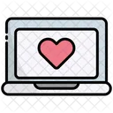 Laptop Computer Love Icon