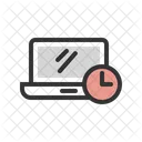 Laptop Notebook Time Icon