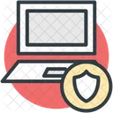 Laptop Shield Sign Icon
