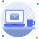 Laptop Email Coffee Icon