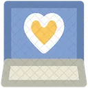 Laptop Heart Sign Icon