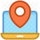 Laptop Map Marker Icon