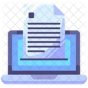 Laptop File Paper Icon