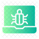 Laptop Cyber Attack Hack Icon