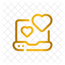 Laptop Heart Love Icon