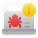 Laptop Virus Warning Icon