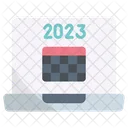 Laptop 2023 Calendar Symbol