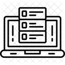 Database Laptop Connection Data Icon