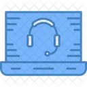 Laptop Computer Headphone Icon