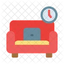 Laptop Couch Working Icon