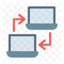 Laptop Sharing Network Icon