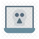 Laptop Skull Danger Icon