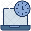 Laptop Clock Watch Icon