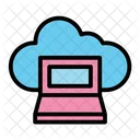 Laptop Cloud Computing Cloud Storage Icon