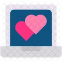 Laptop Heart Love And Romance Icon