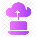 Laptop Cloud Computing Data Storage Icon