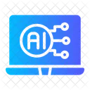 Laptop Artificial Intelligence Ai Icon