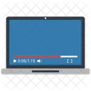 Laptop Online Video Icon