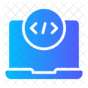 Laptop Software Development Coding Icon