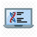 Laptop Dna Science Icon