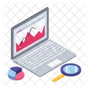 Laptop Analysis Analytics Chart Icon