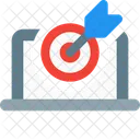 Laptop And Bow Online Target Digital Marketing Icon