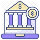 Laptop banking  Icon