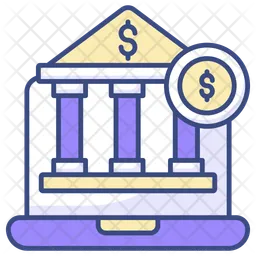 Laptop banking  Icon