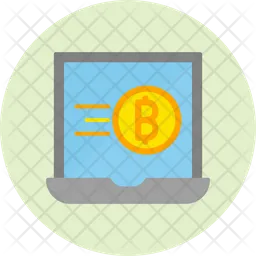 Laptop Bitcoin  Symbol