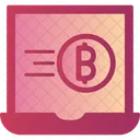 Laptop Bitcoin  Icon