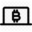 Laptop Bitcoin Icon