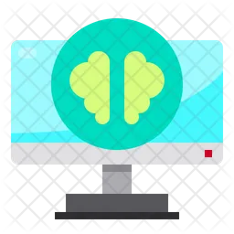 Laptop Brain  Icon