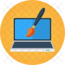 Laptop Brush Brush Laptop Icon