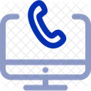 Laptop Call Video Conference Icon
