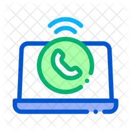 Laptop Calling  Icon